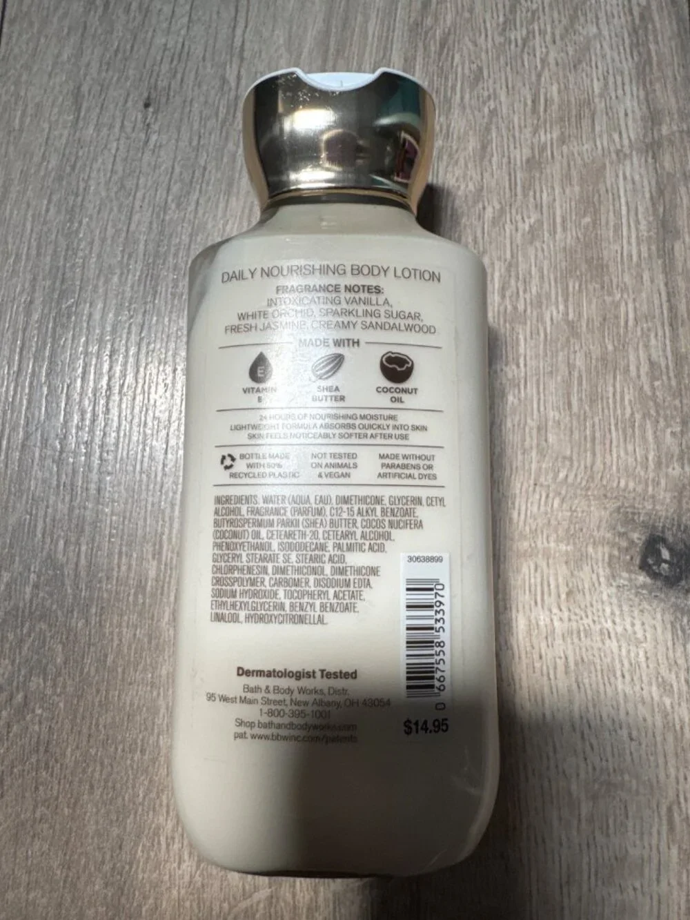 Bath & Body Works Warm Vanilla Sugar Daily Nourishing Body Lotion 8 Fl Oz With S